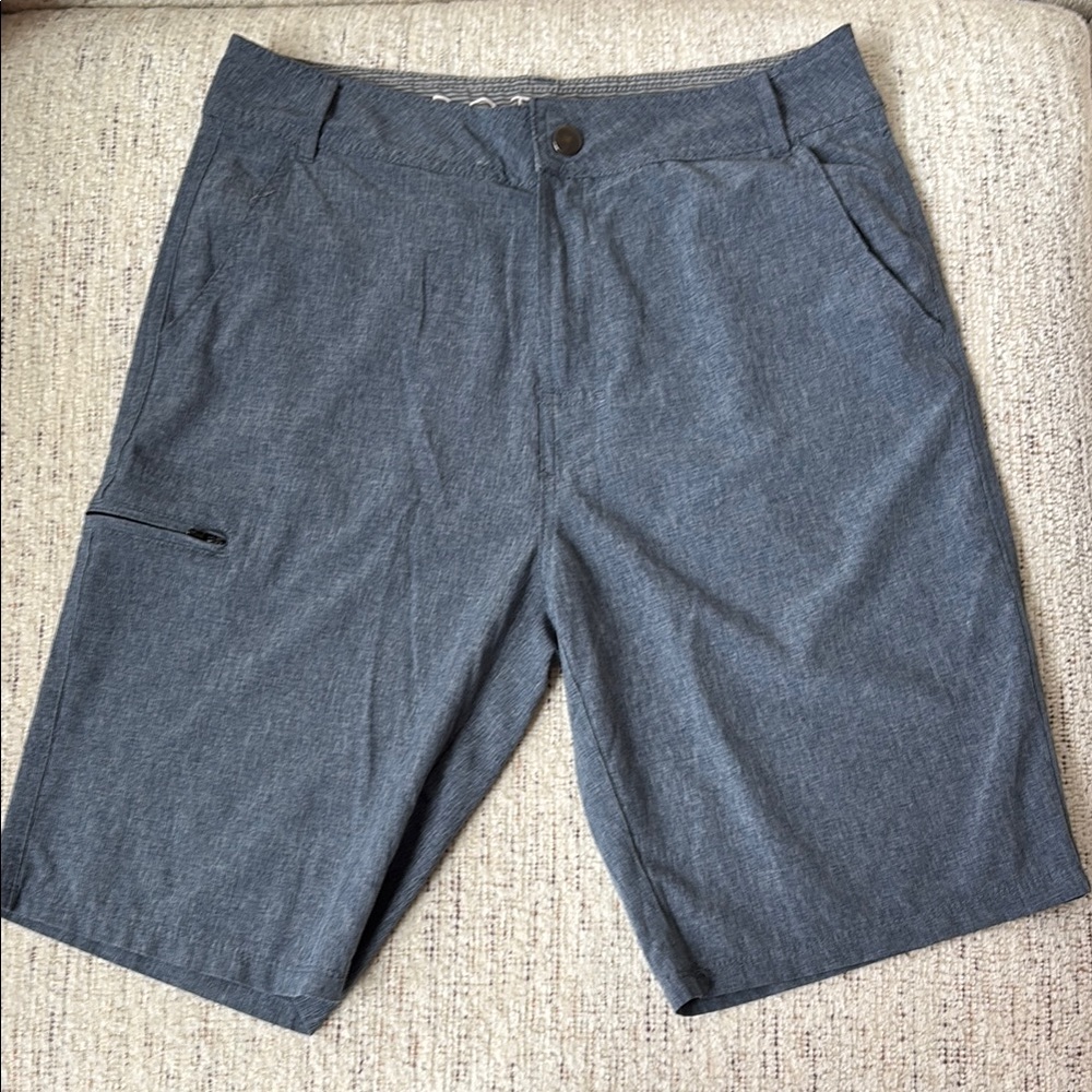 Abbot Main Gray Flat Front Tailored Shorts